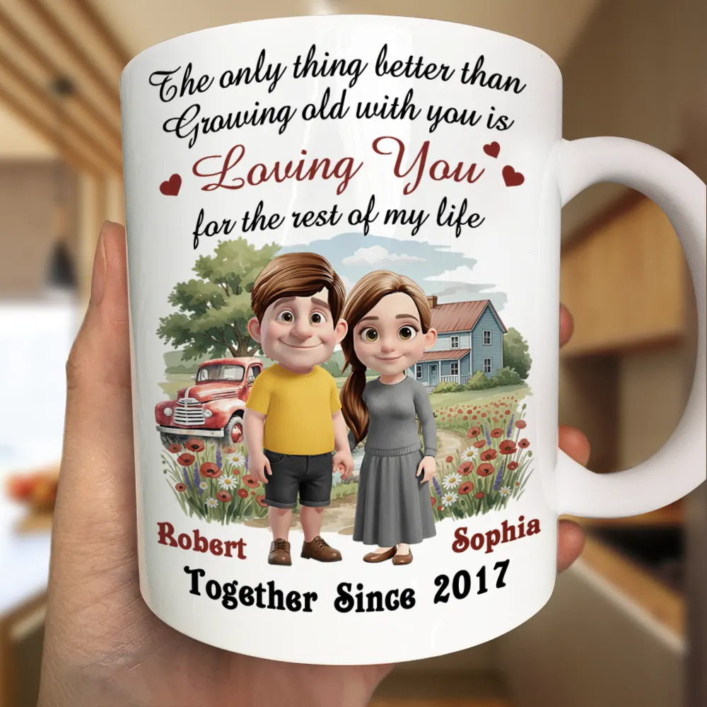 Loving You For The Rest Of My Life Couple - Personalized Mug - Image 3