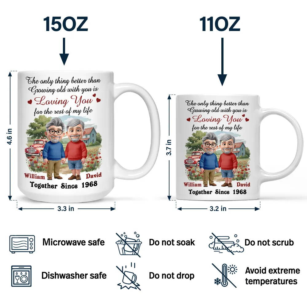Loving You For The Rest Of My Life Couple - Personalized Mug - Image 4