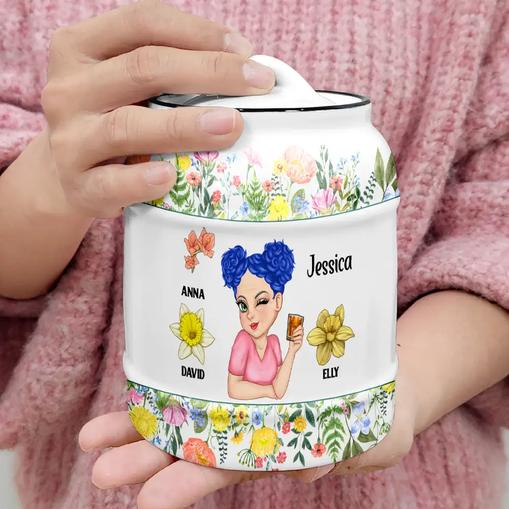 Made With Love Grandkids Eat Free - Personalized Cookie Jar - Image 4