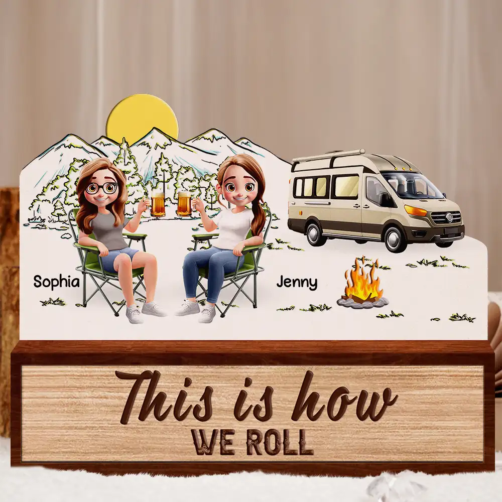 Making Memories One Campsite 3D Couple - Personalized Custom Shaped Light Box - Image 5