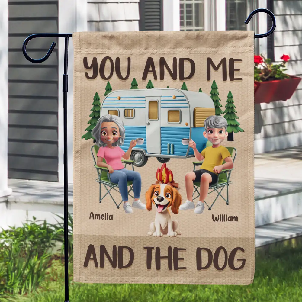 Making Memories One Campsite At A Time Dog - Personalized Flag - Image 3