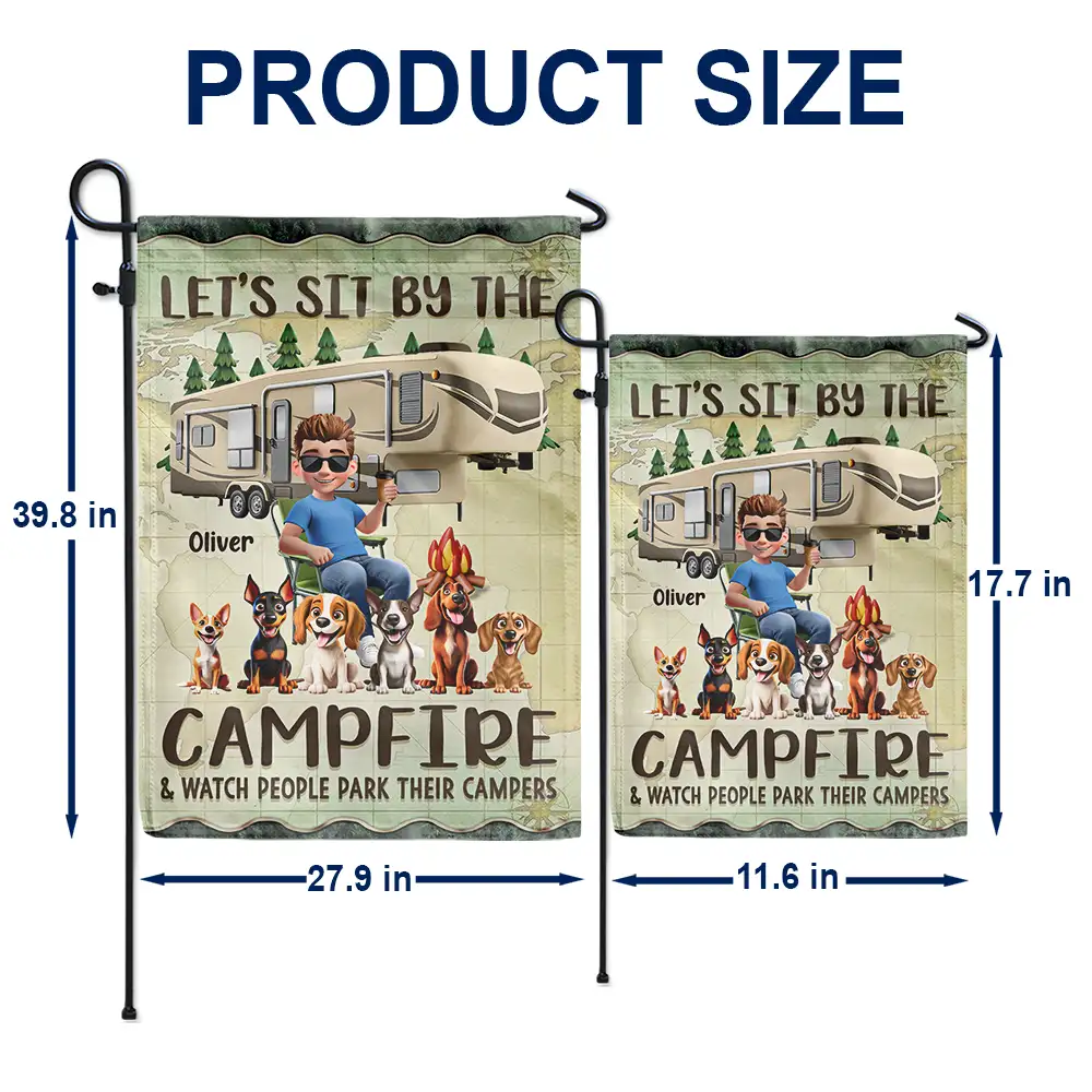 Making Memories One Campsite At A Time Dog - Personalized Flag - Image 5