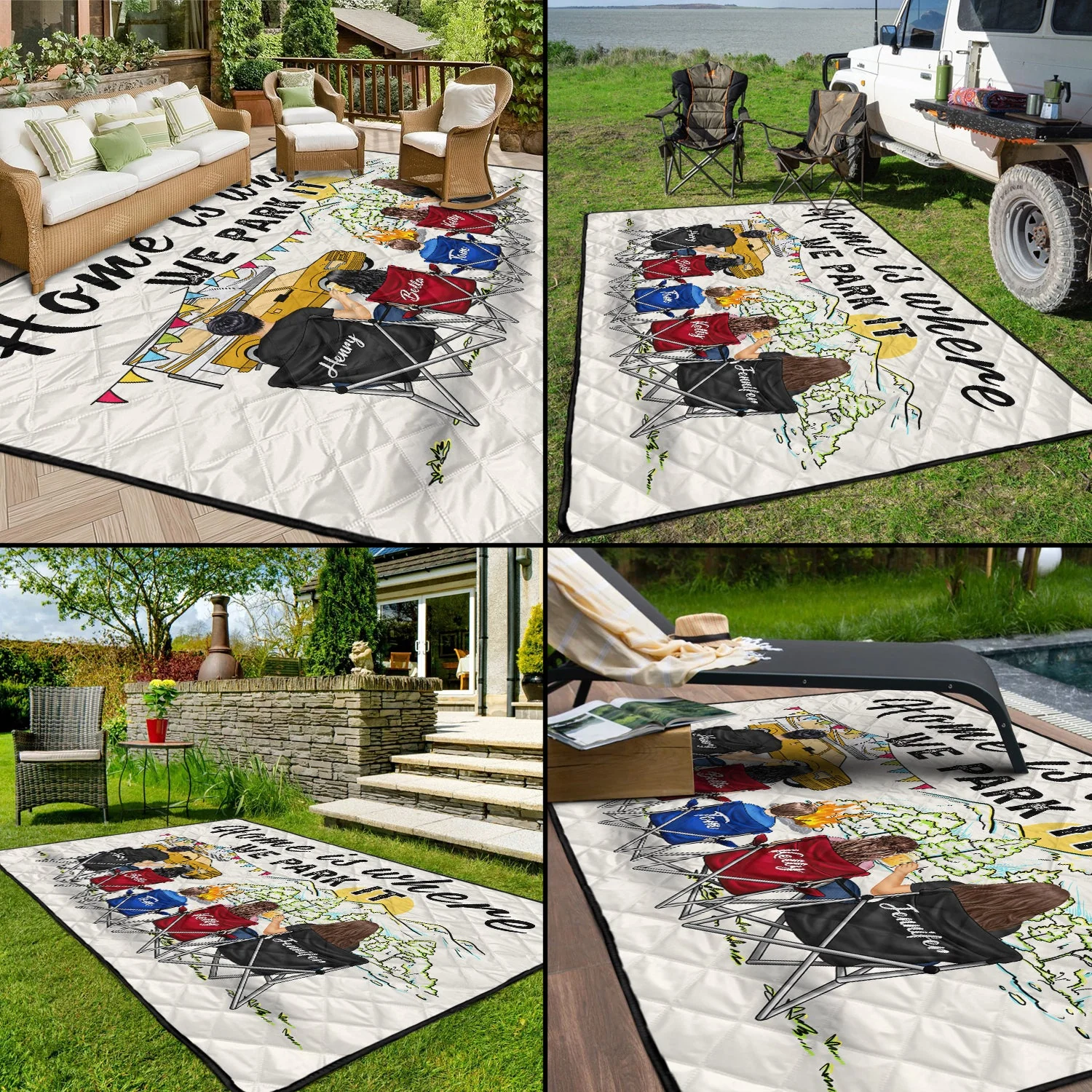 Making Memories One Campsite At A Time - Gift For Camping Lovers - Personalized Outdoor Waterproof Camping Picnic Blanket - Image 5