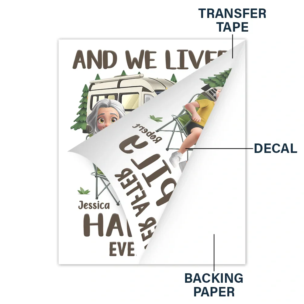 Making Memories One Campsite At A Time - Personalized Decor Decal - Image 3