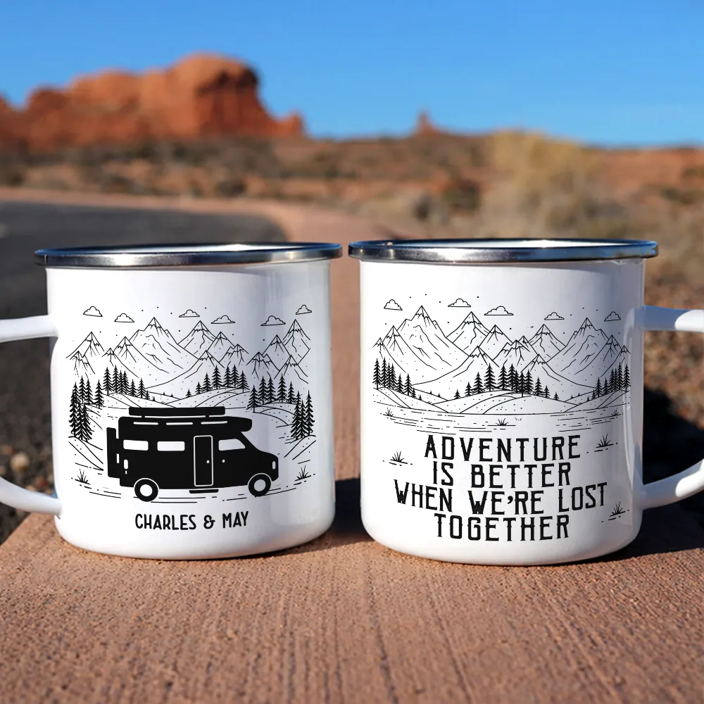 Making Memories One Campsite At A Time - Personalized Enamel Mug - Image 6