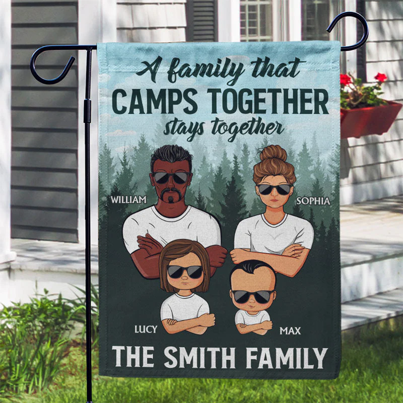 Making Memories One Campsite Camping - Gift For Family - Personalized Custom Flag - Image 3