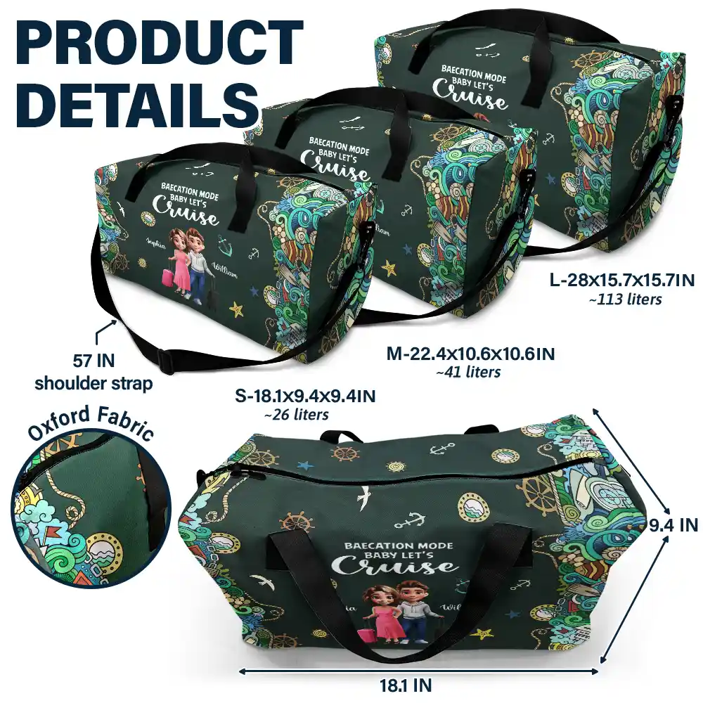 Making Memories One Cruise At A Time 3D Effect - Personalized Duffle Bag - Image 6