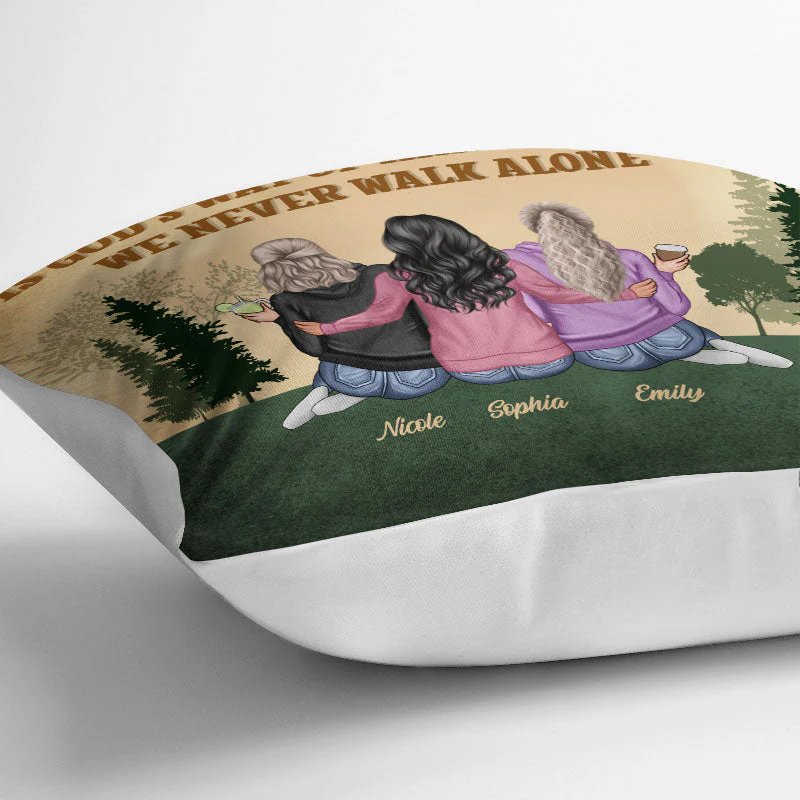 Making Sure We Never Walk Alone - Gift For Sisters - Personalized Custom Pillow - Image 3