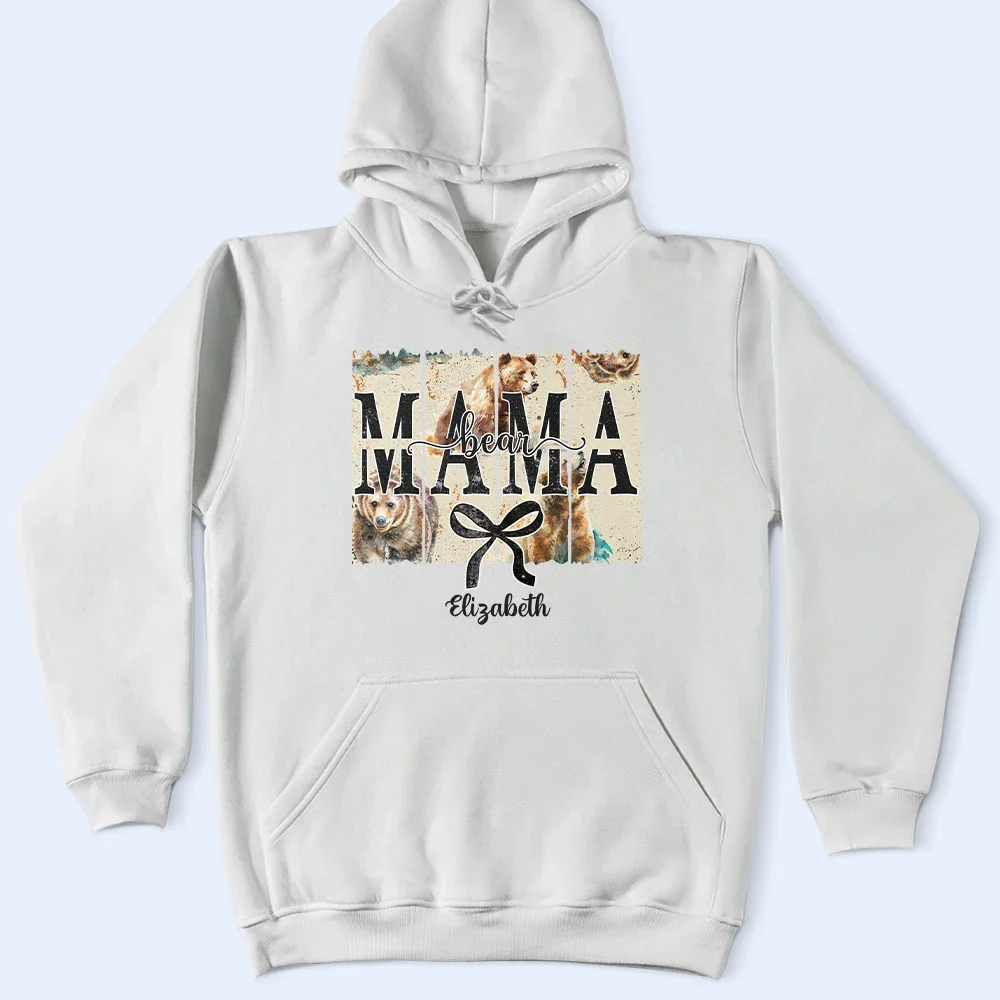 Mama Bear - Personalized T Shirt - Image 4