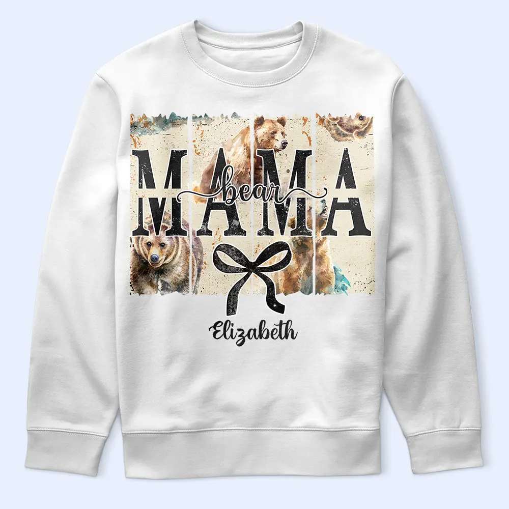 Mama Bear - Personalized T Shirt - Image 5