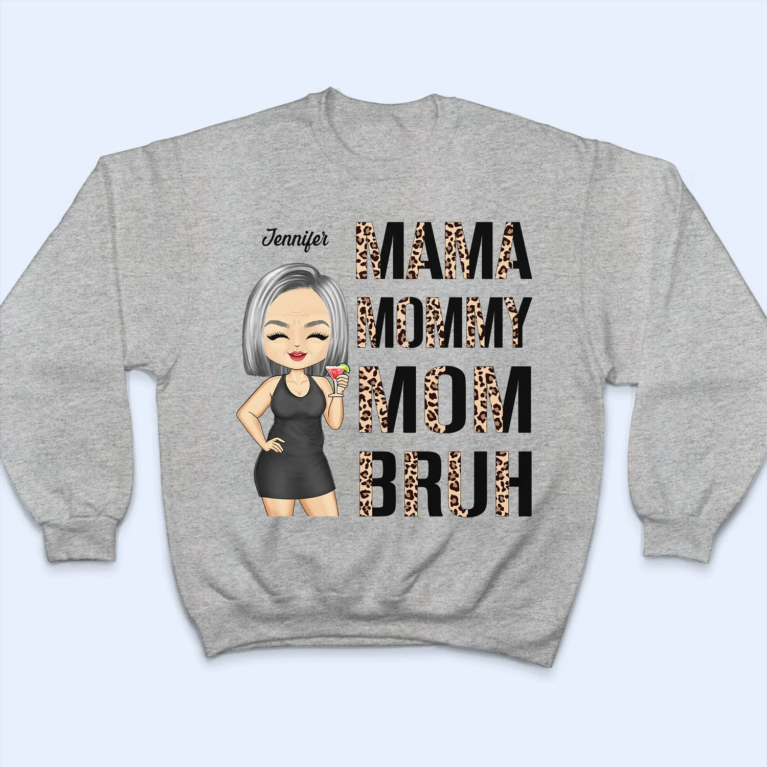 Mama Mommy Mom Bruh - Birthday, Loving Gift For Mother, Grandma, Grandmother - Personalized Custom T Shirt - Image 5