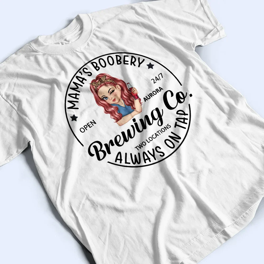 Mama's Boobery Brewing Co - Personalized T Shirt - Image 3