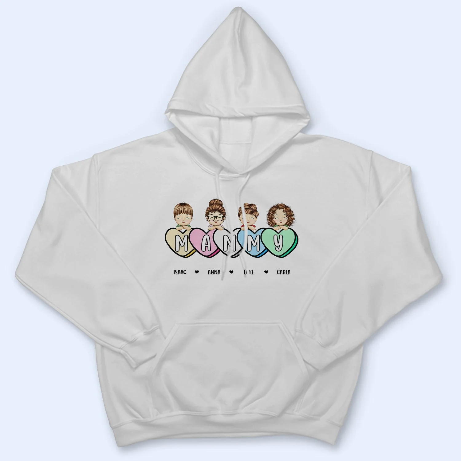 Mama's Sweet Candy Hearts - Birthday, Loving Gift For Mother, Mom, Grandma, Grandmother - Personalized T Shirt - Image 4