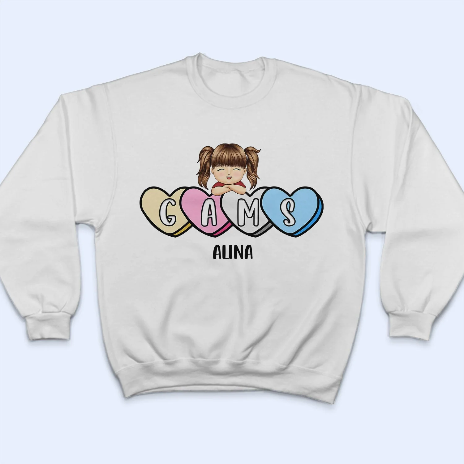 Mama's Sweet Candy Hearts - Birthday, Loving Gift For Mother, Mom, Grandma, Grandmother - Personalized T Shirt - Image 5