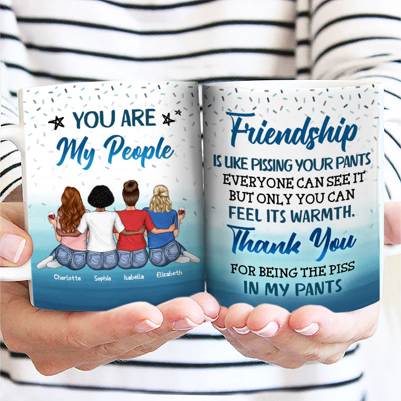 May Not Be My Sister By Blood But She's My Sister By Heart Best Friends - Bestie BFF Gift - Personalized Custom White Edge-to-Edge Mug - Image 3