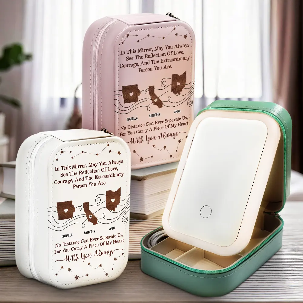 May You Always See The Reflection - Personalized Makeup Box With LED Mirror - Image 2