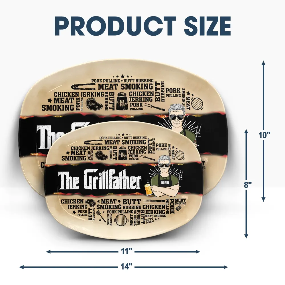 Meat Smoking Grillfather - Personalized Plate - Image 5