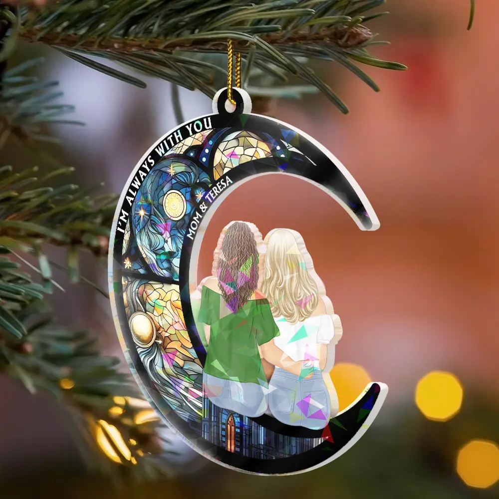 Memorial Always With You - Personalized Holographic Acrylic Ornament - Image 2