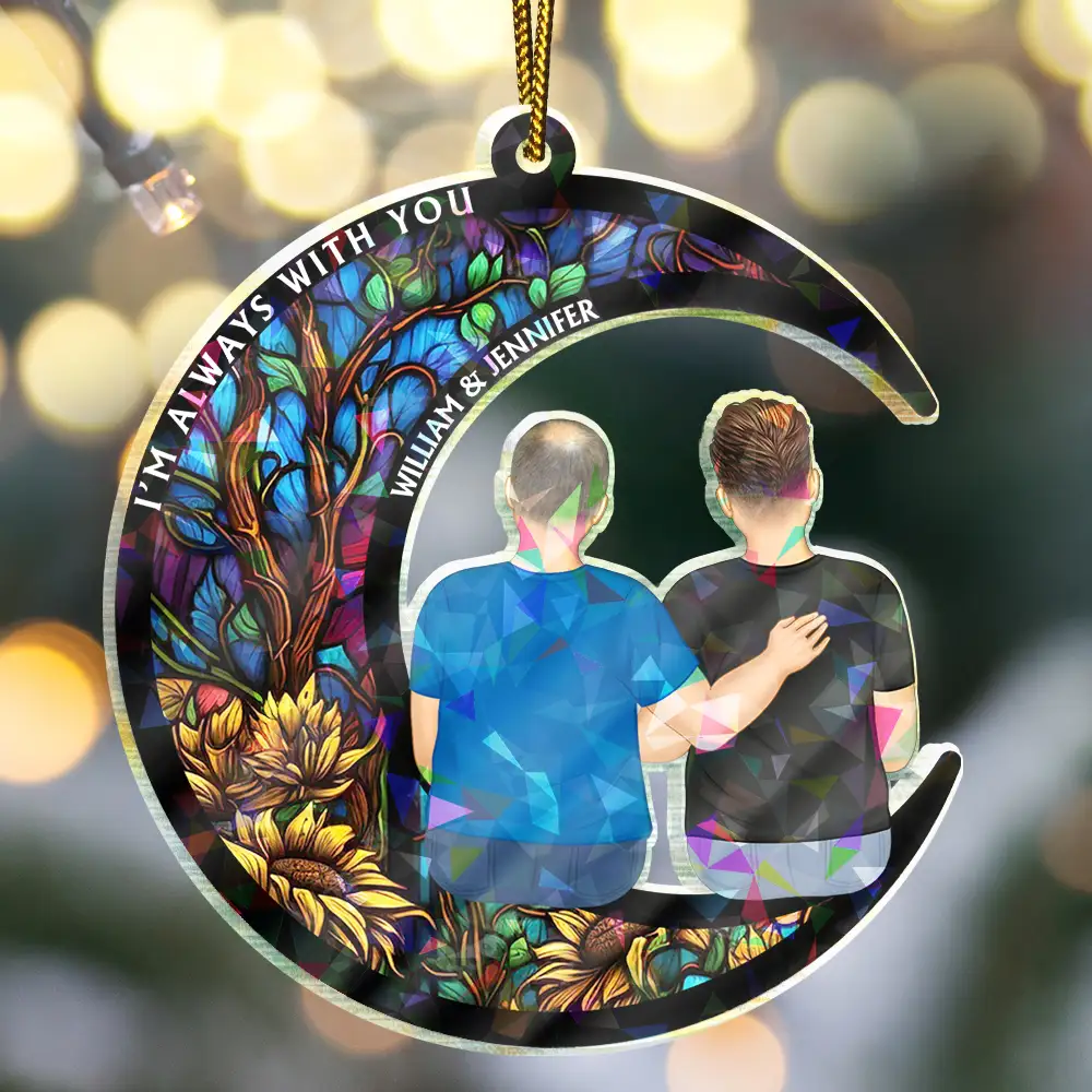 Memorial Always With You - Personalized Holographic Acrylic Ornament - Image 3