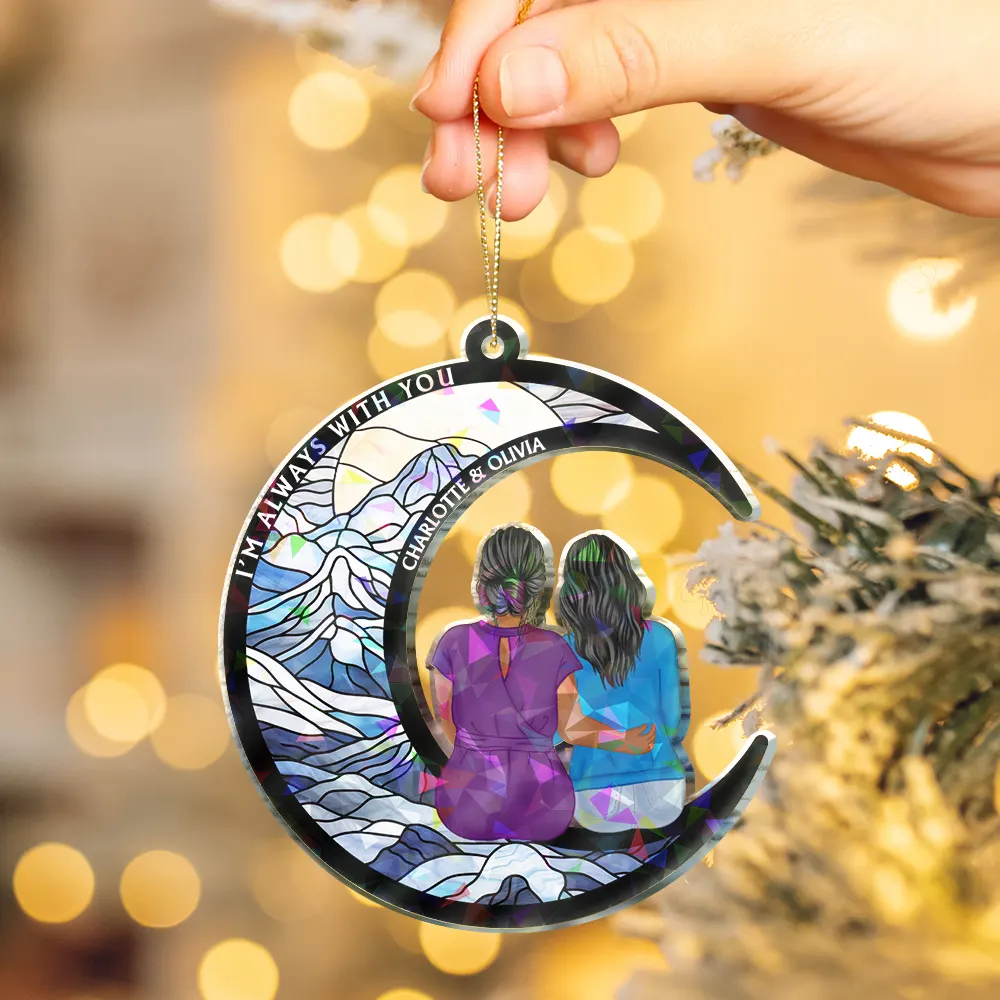 Memorial Always With You - Personalized Holographic Acrylic Ornament - Image 4