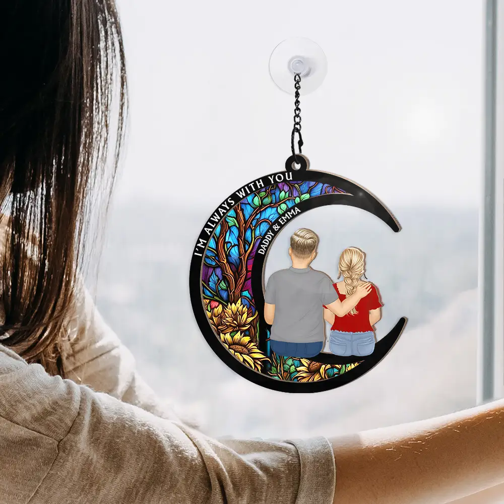 Memorial Always With You - Personalized Window Hanging Suncatcher Ornament - Image 4