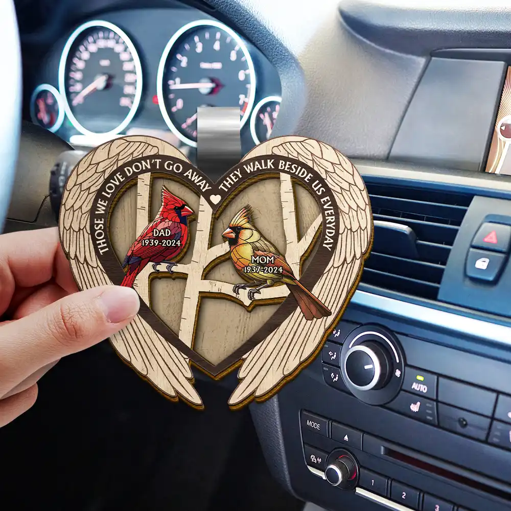 Memorial Bird I'm Always With You - Personalized Custom Shaped Car Visor Clip - Image 3