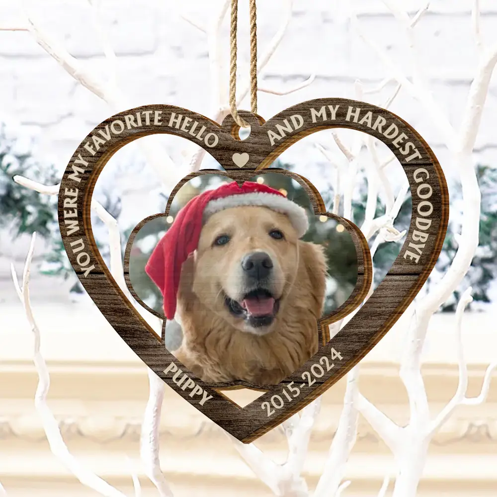 Memorial Custom Photo If Love Could Have Kept You Here - Personalized Custom Shaped Wooden Ornament - Image 4