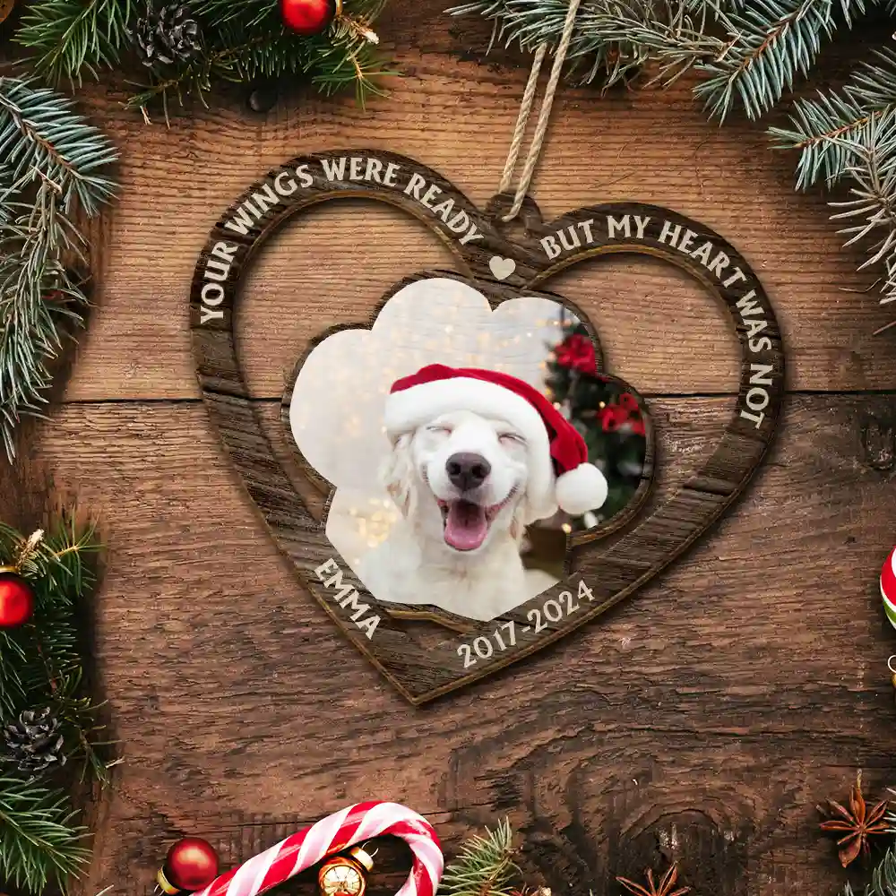 Memorial Custom Photo If Love Could Have Kept You Here - Personalized Custom Shaped Wooden Ornament - Image 5