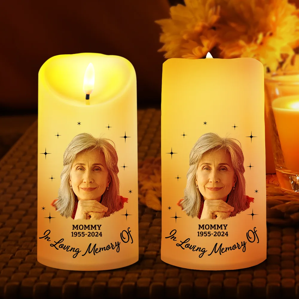 Memorial Custom Photo Your Wings Were Ready - Personalized Flameless LED Candle - Image 3