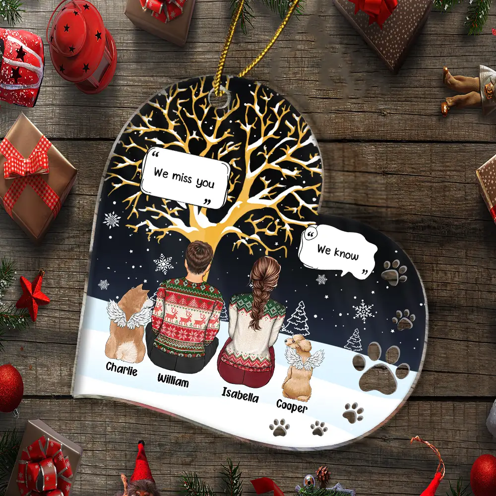 Memorial Dog Cat I Miss You - Personalized Custom Shaped Acrylic Ornament - Image 5