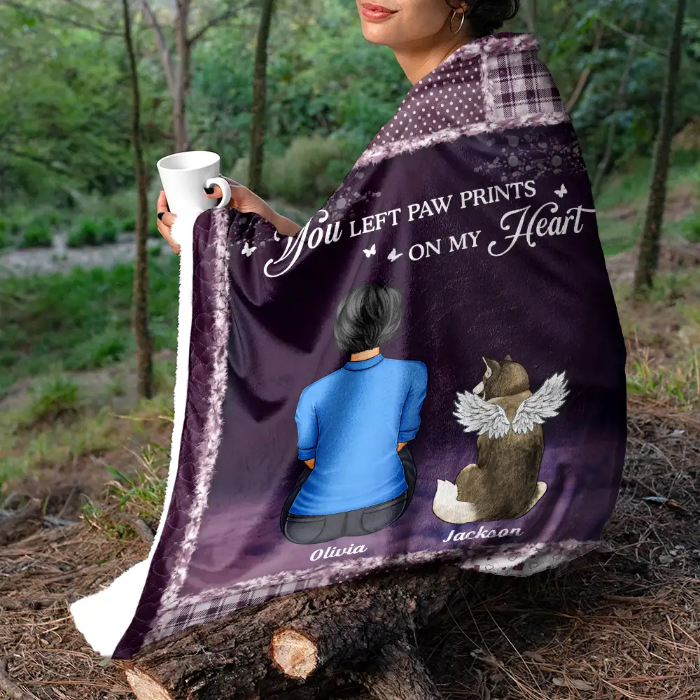 Memorial Dog Cat If Love Could Have Saved You - Personalized Fleece Blanket, Sherpa Blanket - Image 5