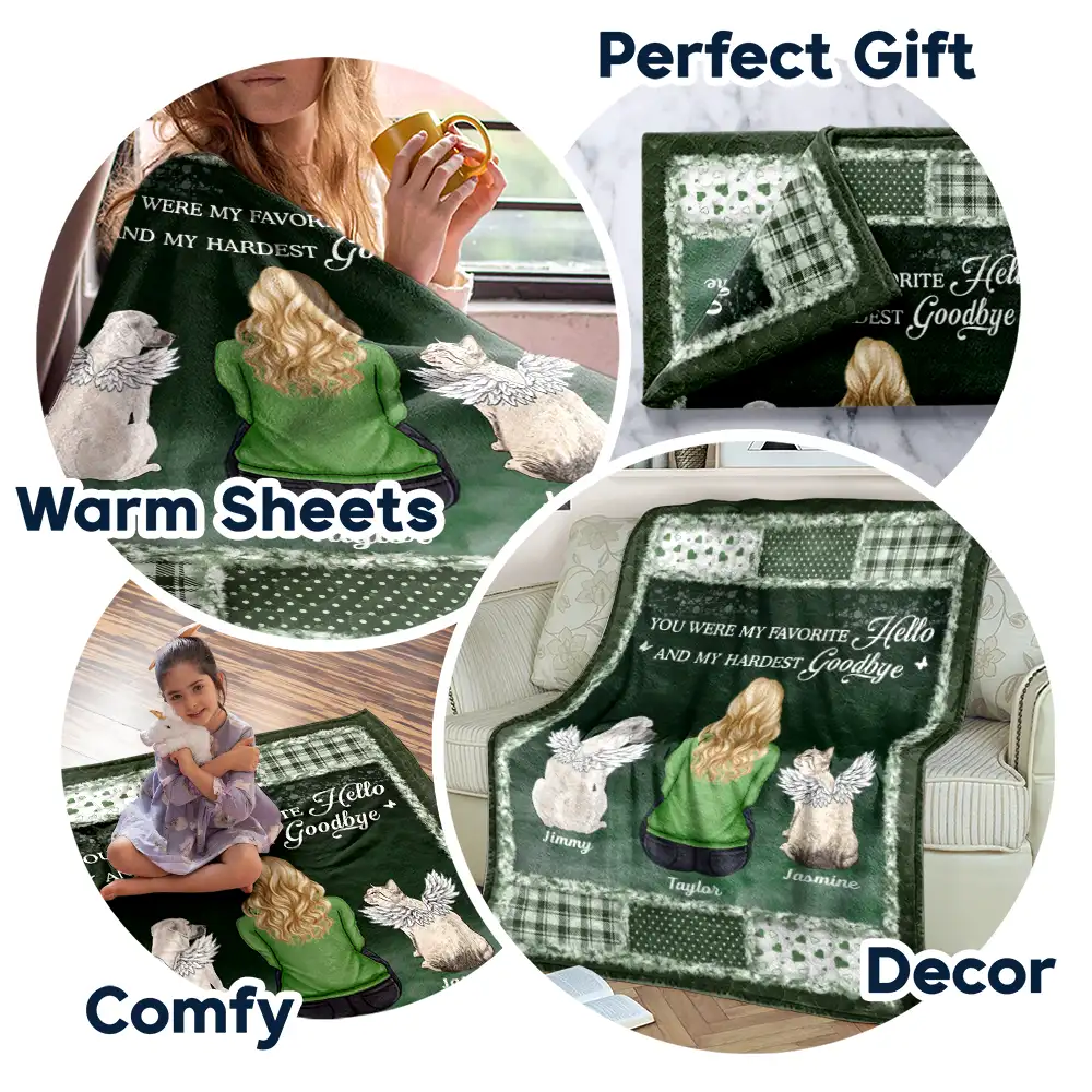 Memorial Dog Cat If Love Could Have Saved You - Personalized Fleece Blanket, Sherpa Blanket - Image 7