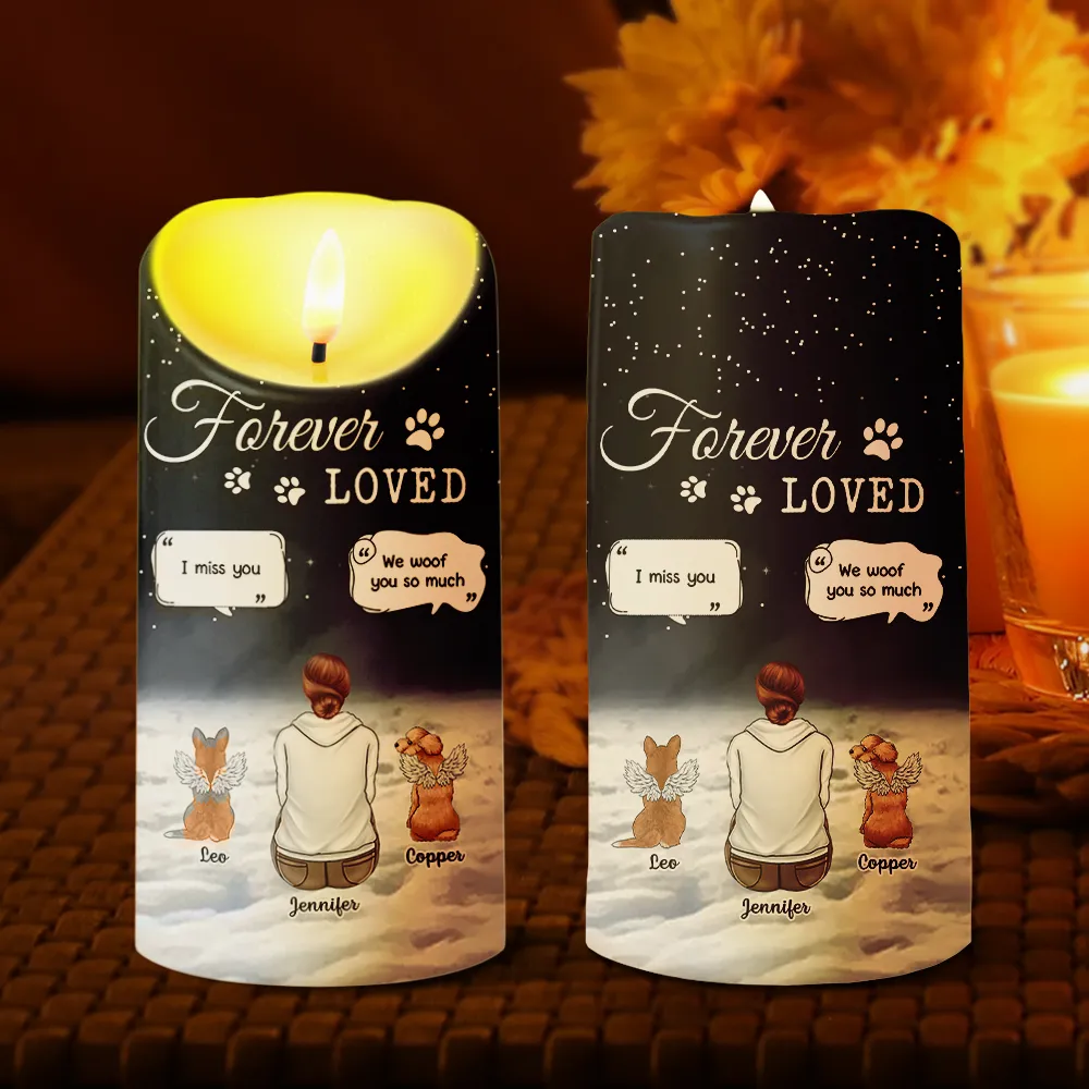 Memorial I Miss You Dog Cat - Personalized Flameless LED Candle - Image 2