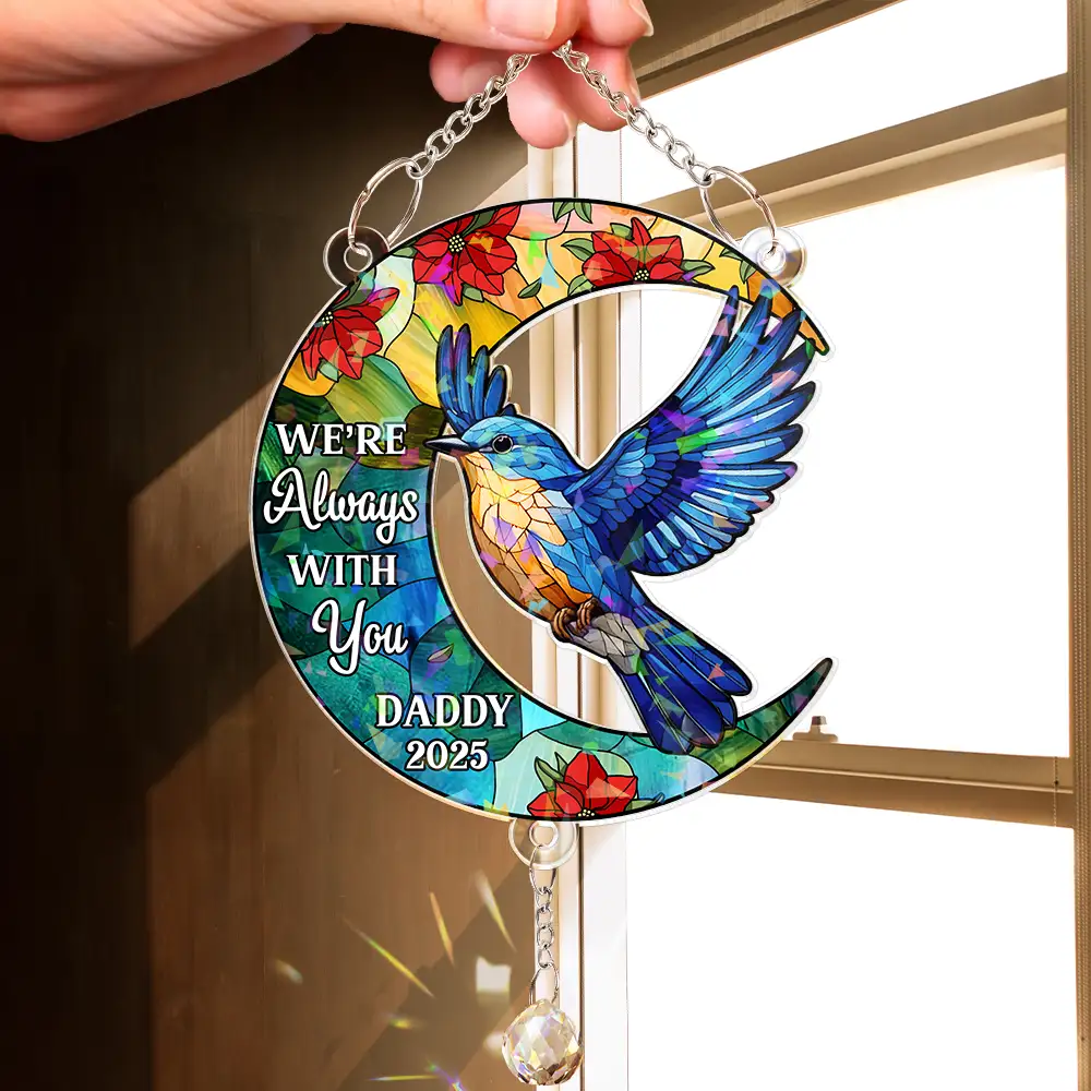 Memorial I'm Always With You - Personalized Rainbow Suncatcher With Crystal Ball Prism - Image 2