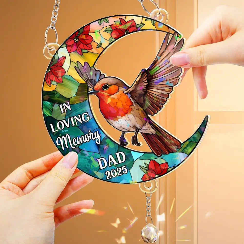 Memorial I'm Always With You - Personalized Rainbow Suncatcher With Crystal Ball Prism - Image 3