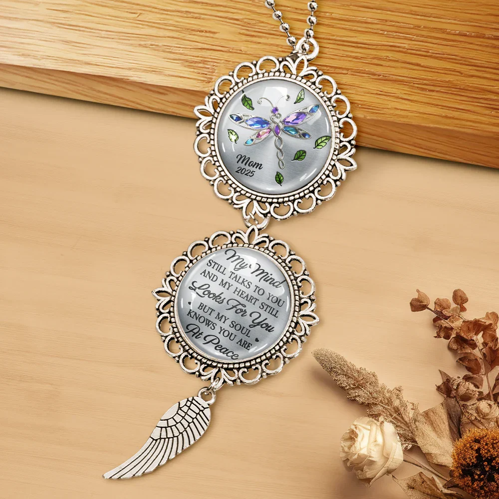 Memorial My Mind Still Talks To You - Personalized Pendant Charm - Image 4