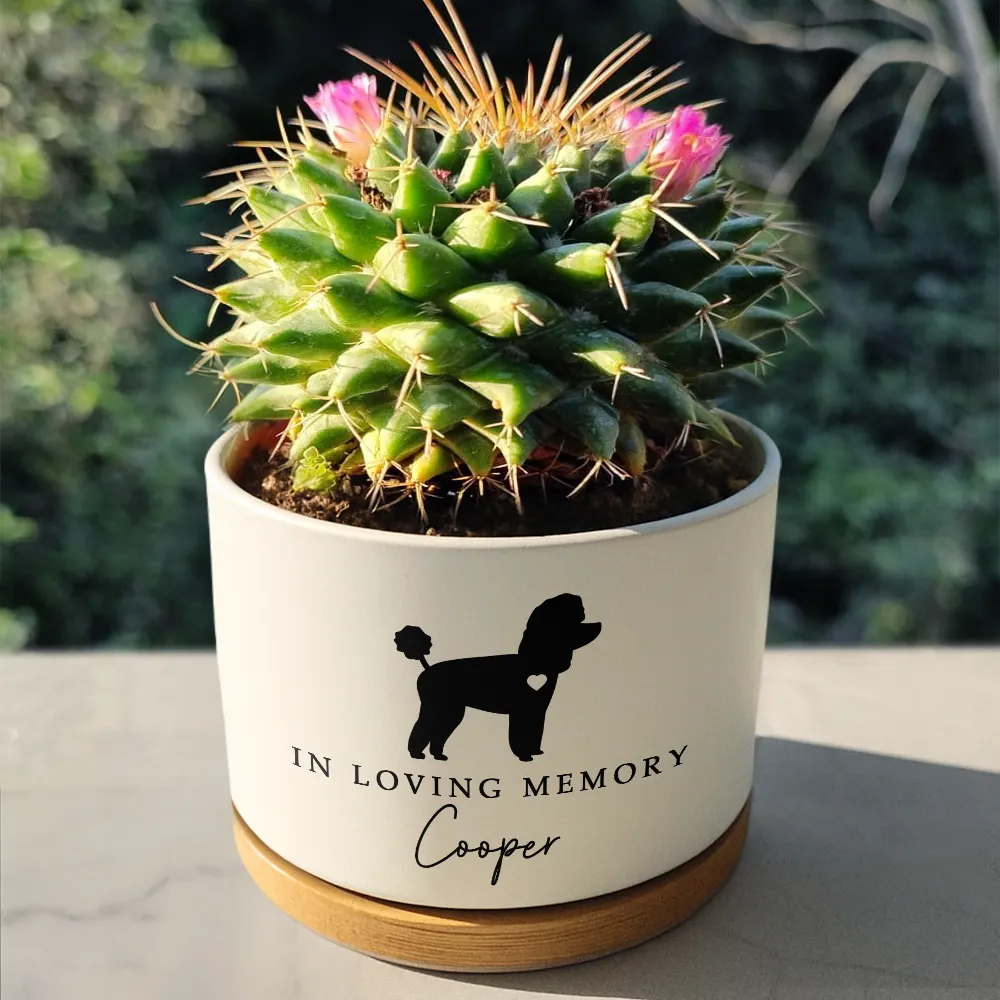 Memorial Never Forgotten - Personalized Ceramic Plant Pot - Image 4