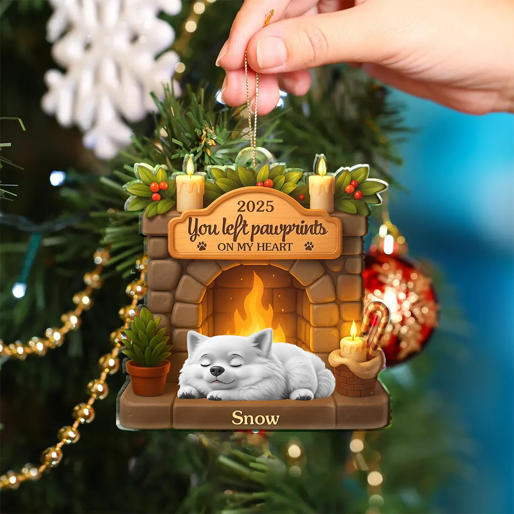Memorial Once By My Side Forever In My Heart - Personalized Custom Shaped Acrylic Ornament - Image 4