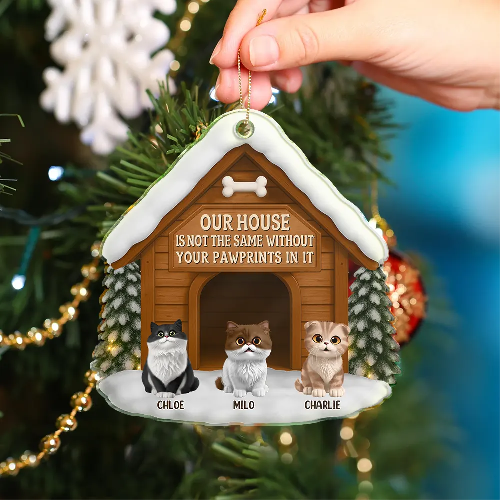 Memorial Our House Is Not The Same - Personalized Custom Shaped Acrylic Ornament - Image 4