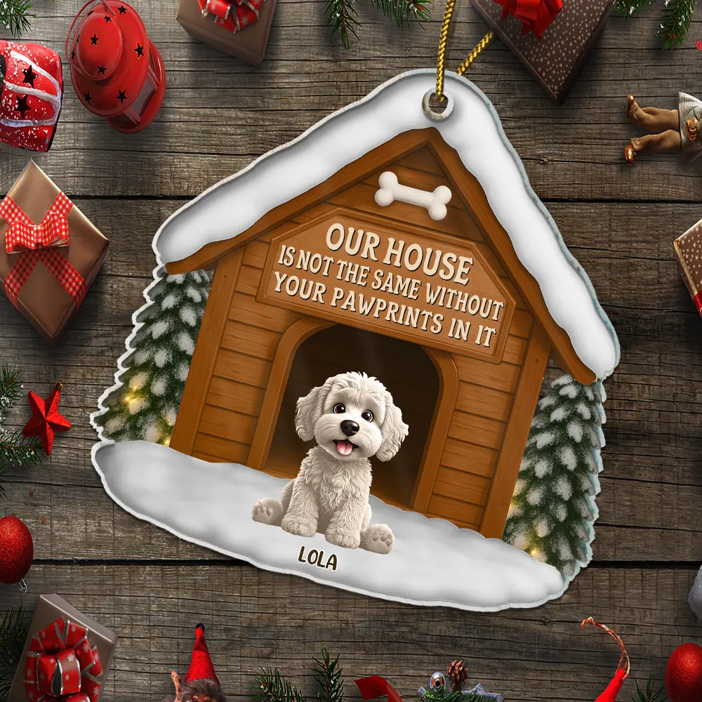 Memorial Our House Is Not The Same - Personalized Custom Shaped Acrylic Ornament - Image 5