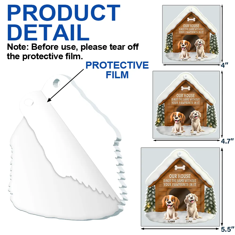 Memorial Our House Is Not The Same - Personalized Custom Shaped Acrylic Ornament - Image 6