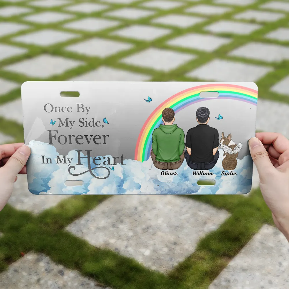 Memorial Pet I'll Carry You With Me - Personalized License Plate - Image 2