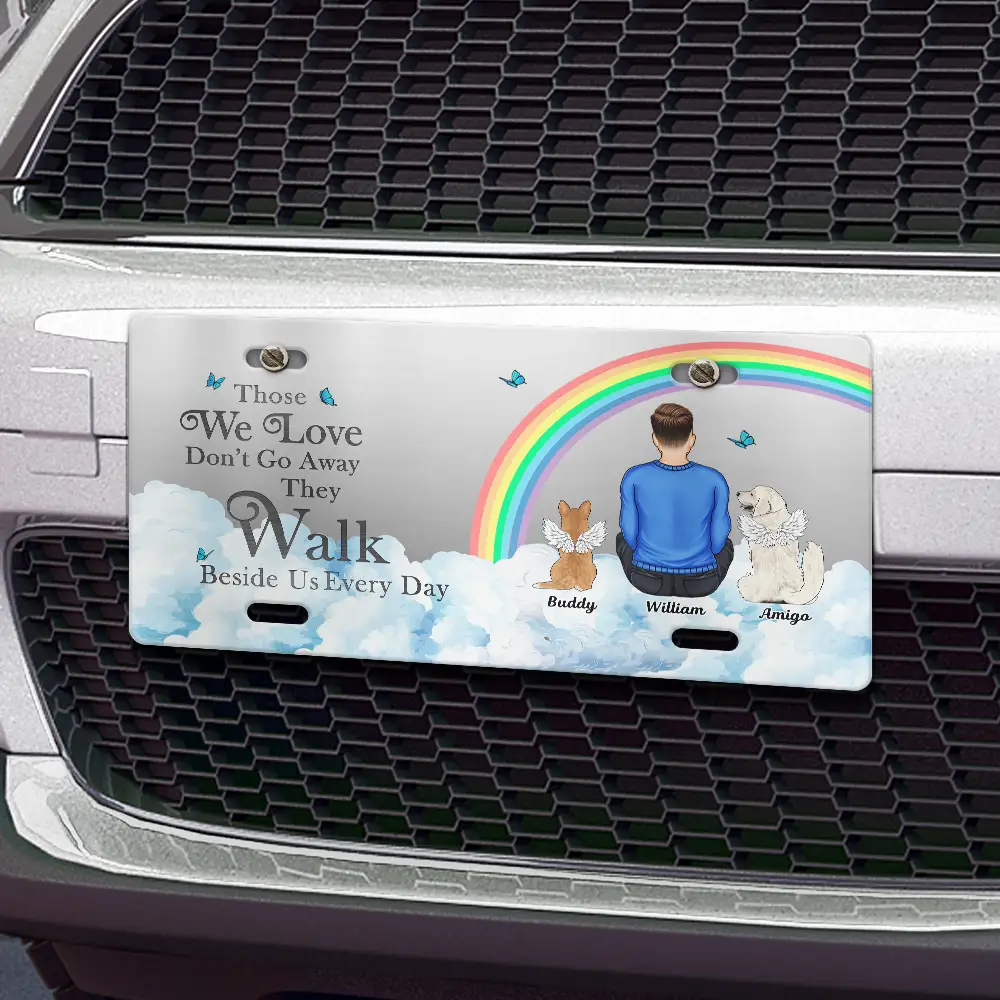 Memorial Pet I'll Carry You With Me - Personalized License Plate - Image 3