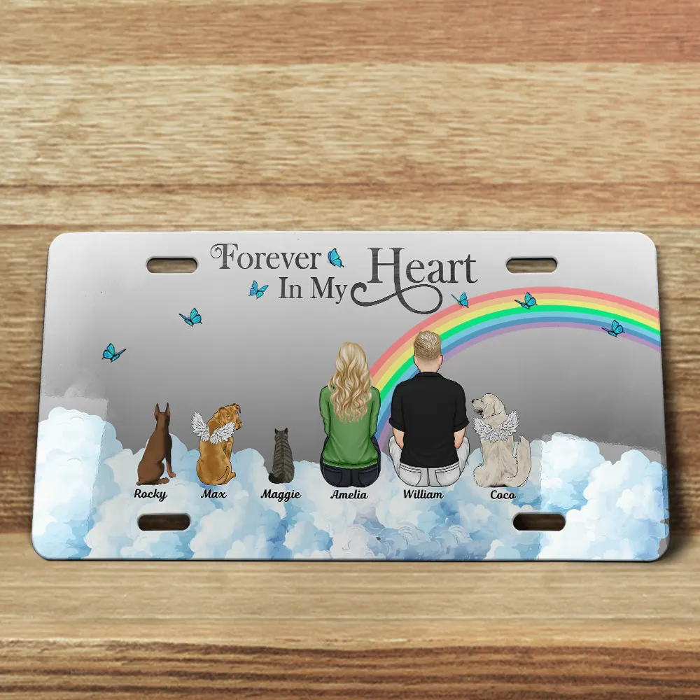 Memorial Pet I'll Carry You With Me - Personalized License Plate - Image 4