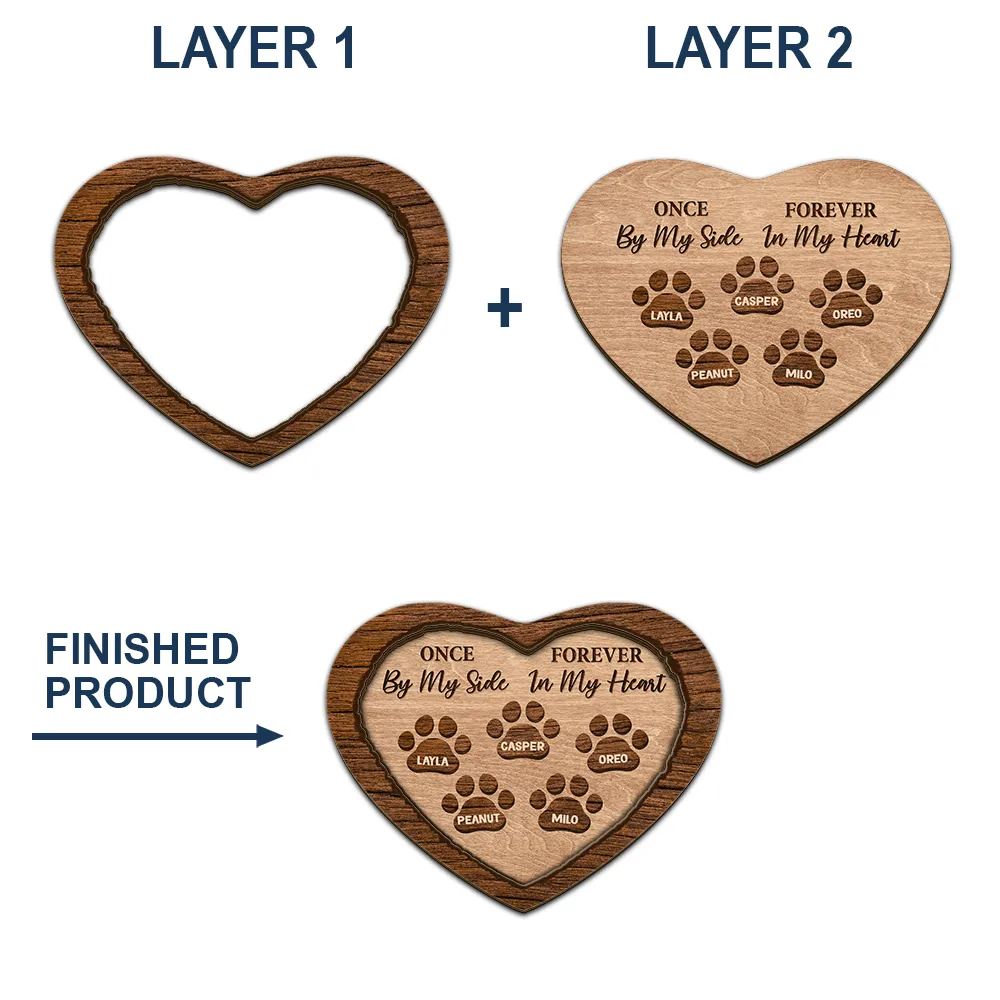 Memorial Pet Paw Heart - Personalized Custom Shaped Car Visor Clip - Image 4