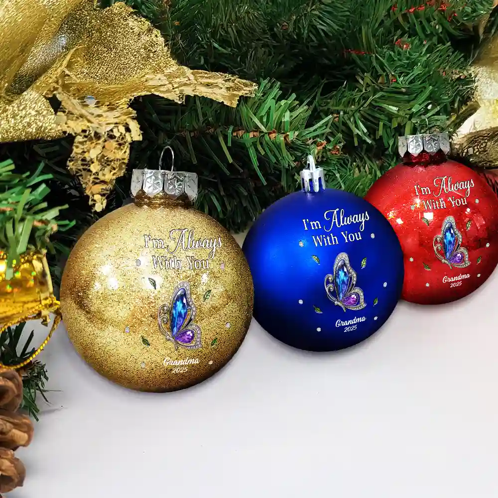 Memorial We're Always With You - Personalized Ball Ornament - Image 5