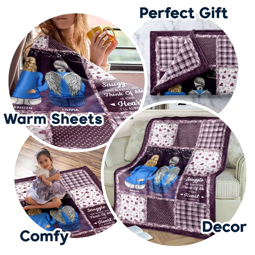 Memorial When You Really Miss Me Hug This Blanket Tight - Personalized Fleece Blanket, Sherpa Blanket - Image 7