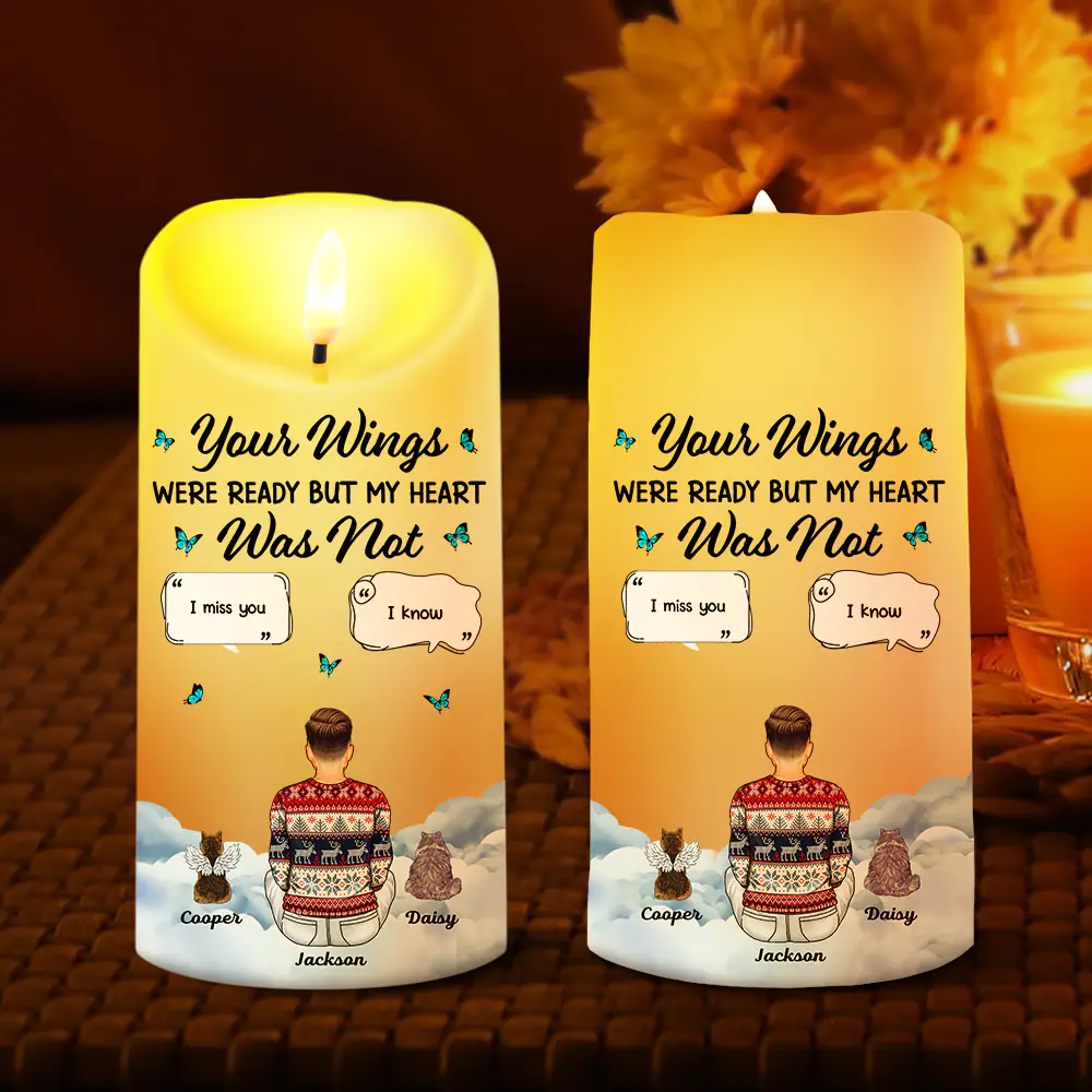 Memorial Your Light Will Always Shine In My Heart - Personalized Flameless LED Candle - Image 2