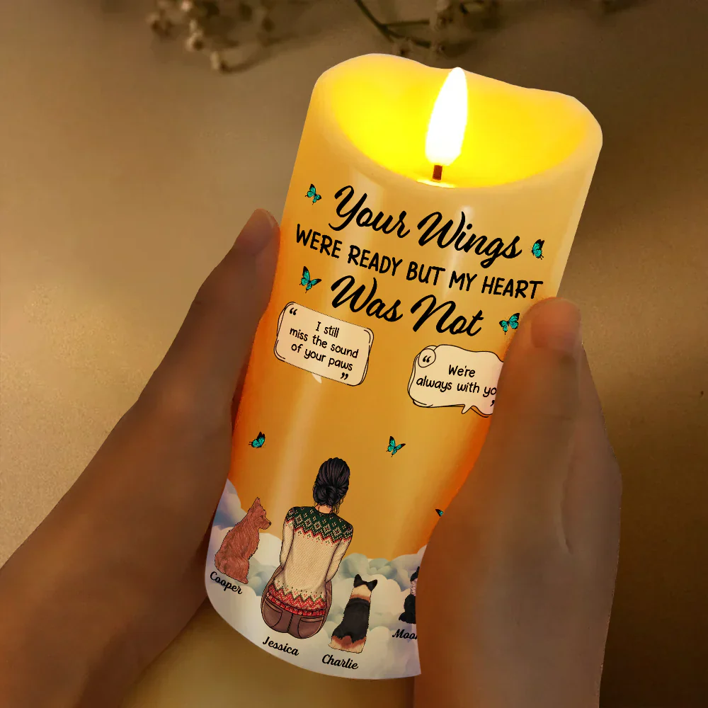 Memorial Your Light Will Always Shine In My Heart - Personalized Flameless LED Candle - Image 3