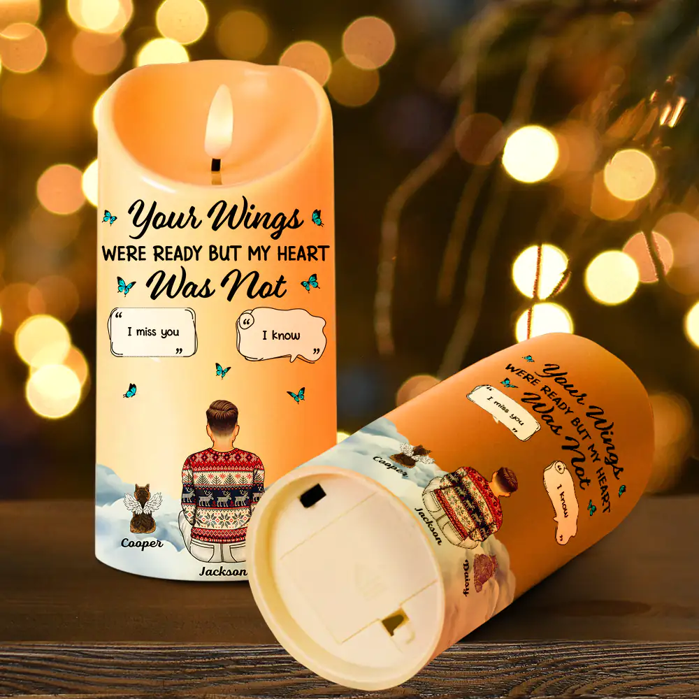 Memorial Your Light Will Always Shine In My Heart - Personalized Flameless LED Candle - Image 4